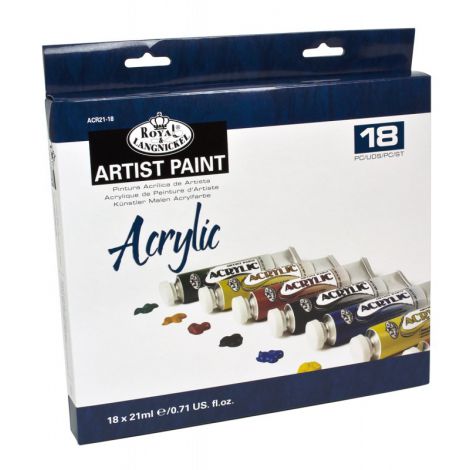 Farby akrylowe R&L Essentials, 18 kolorów x 21ml